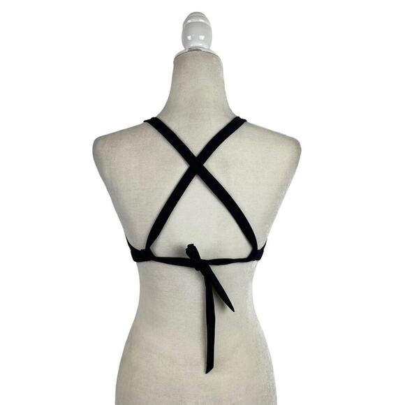 prAna Women's Black Regan High Neck Bikini Top with Mesh Detail Size Small - Picture 8 of 15